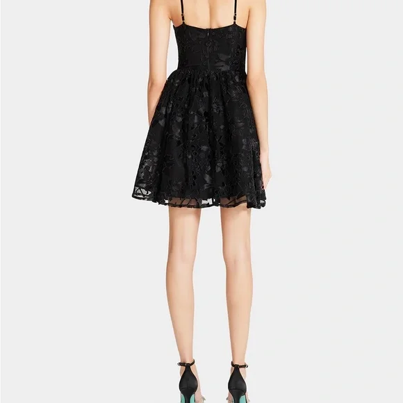 Betsey Johnson Black Floral Mini Dress - Picture 3 of 4